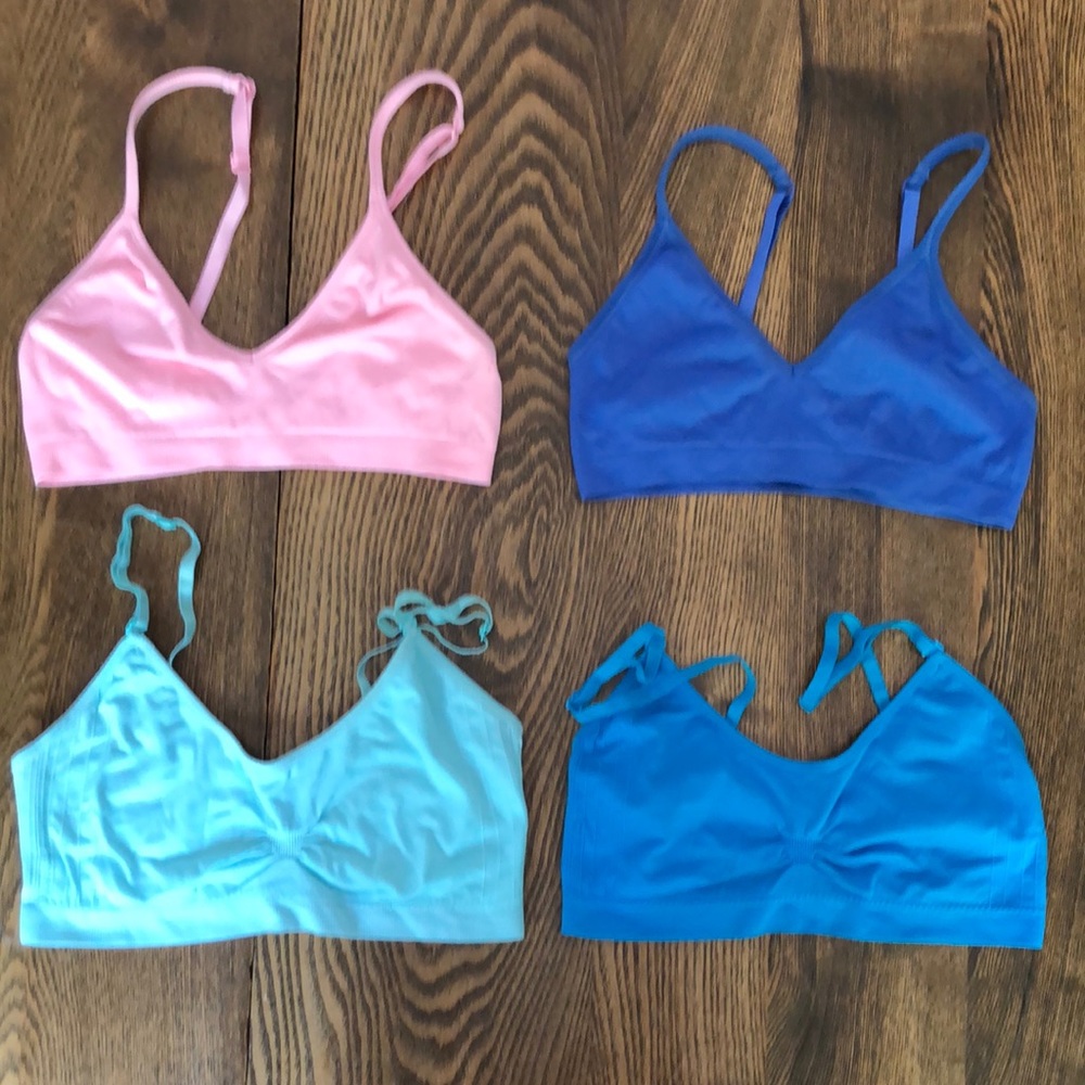 Bundle of (4) Spandex / Nylon Bralettes w removable / adjustable Straps